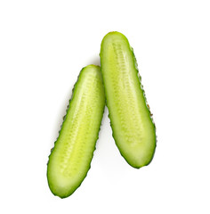 cucumbers isolated on white