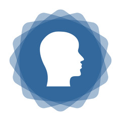 App Icon blau Kopf im Profil