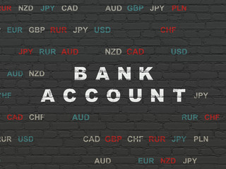 Banking concept: Bank Account on wall background