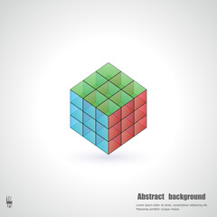 Abstract background with 3d cubes. Eps10 Vector illustration