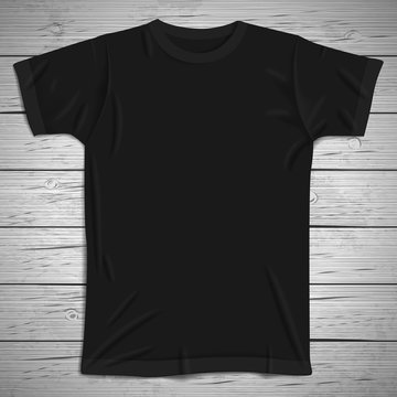 Vintage background with blank t-shirt