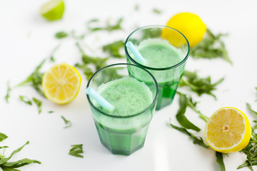 Fresh green smoothy drink