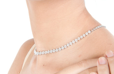 Necklace with diamond
