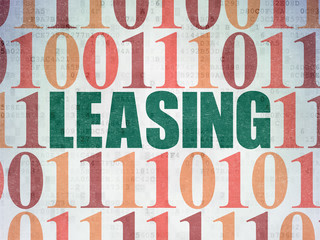 Finance concept: Leasing on Digital Data Paper background