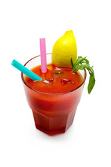 Fresh vegetable smoothie. Tomato juice