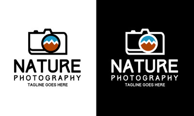 logo with camera and nature graphics, logo for photography