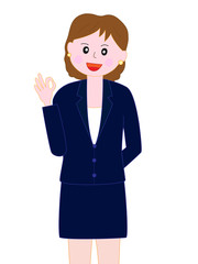 ビジネスウーマンのポーズ