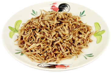 Thai traditional cuisine fried fishs thai cuisine isolated on white background, asian eating food, Thai food, close up