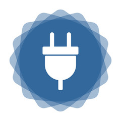 App Icon blau Stromstecker