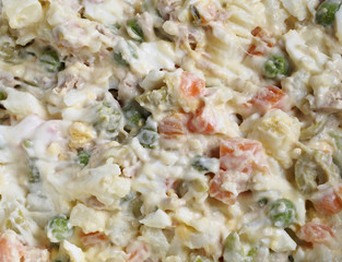 Russian salad texture