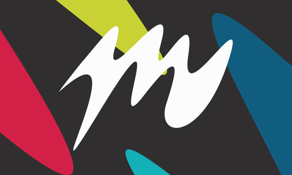  letter M full background logo