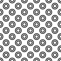 Repeating abstract monochrome circle pattern - halftone vector background graphic