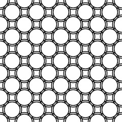 Seamless abstract monochrome circle grid pattern - simple halftone vector background graphic