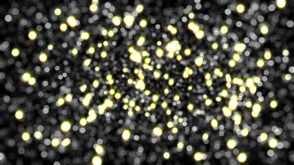 glowing particle on black background, bokeh blur background graphic, fantasy Particle motion background
