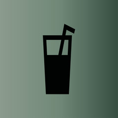 Vector glass of juice icon. flat design