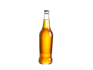 Bottle of cider, isolated on white background