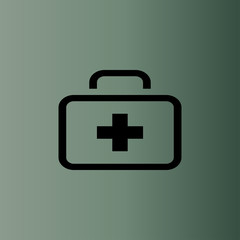 medical case icon. flat design