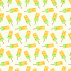 Popsicle vector seamless pattern
