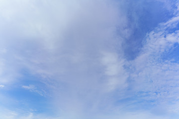 Beautiful white clouds and blue sky background