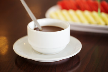hot chocolate in cup