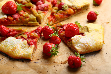 Sweet summer pie with berry