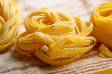 Fresh raw pasta