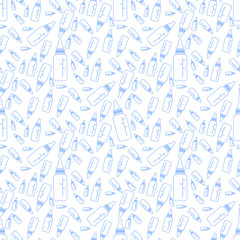 pattern of a bottle for a newborn, contours. vector