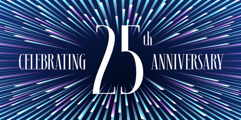 25 years anniversary vector icon, banner