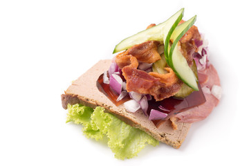 Danish specialties and national dishes, high-quality open sandwich