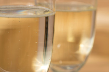 Champagner oder Sekt im Glas