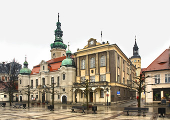 Fototapeta na wymiar Marketplace in Pszczyna. Poland