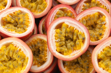 Fresh passion fruits