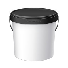 White blank plastic container
