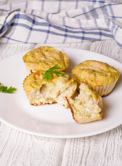 savory muffins with zucchini and cheese