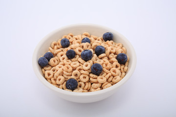 Blueberries on Toasted Oat Cereal