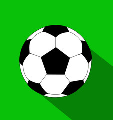 vector soccer ball flat style