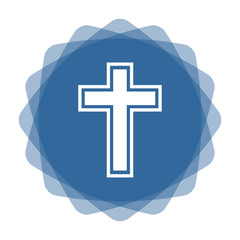 App Icon blau Kreuz mit Umrandung