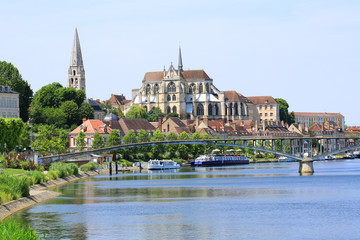 Historic Auxerre in Burgundy, France