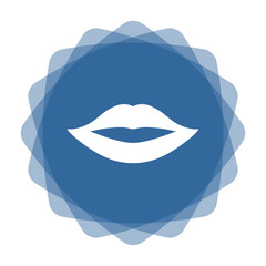 App Icon blau Lippen