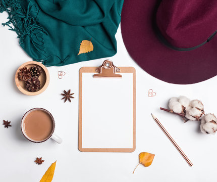 Autumn styled clipboard mock-up