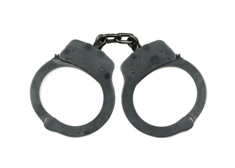 Metal police handcuffs