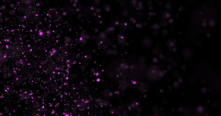 Abstract Pink Glitter Explosion on Black Background