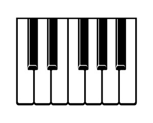 Naklejka premium Piano keyboard icon, simple style