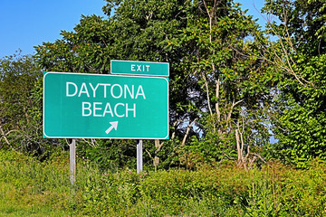 US Highway Exit Sign For Daytona Beach