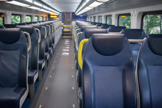 Empty train front