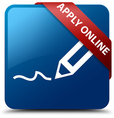 Apply online (edit pen icon) blue square button red ribbon in corner