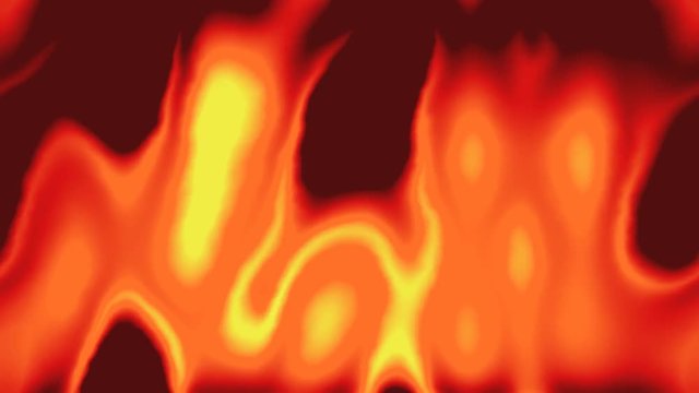 burning fire animated background seamless loop video - orange, yellow, red and brown colors