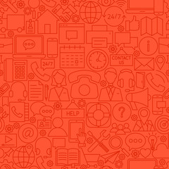 Contact Red Line Tile Pattern