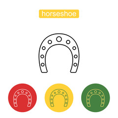 Horseshoe icon. Outline illustration of horseshoe vector icon
