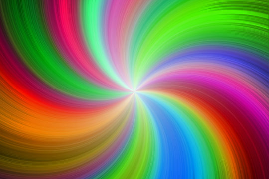 Rainbow playful colorful happy swirl circle radial lines image
